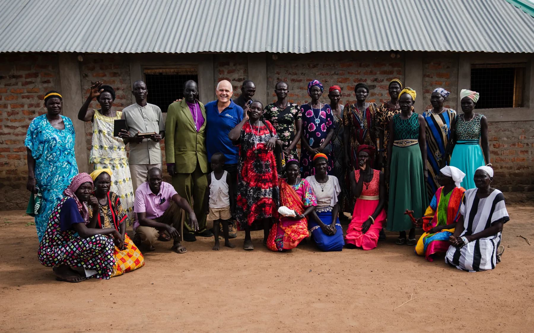 Live Connection partners gathered with a church community in Uganda